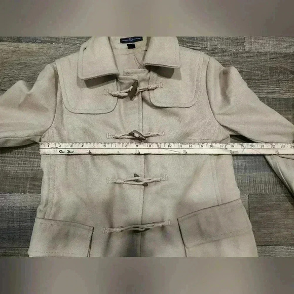 The Gap Beige Wool Blend Coat Toggle Buttons Size Small - Picture 5 of 6